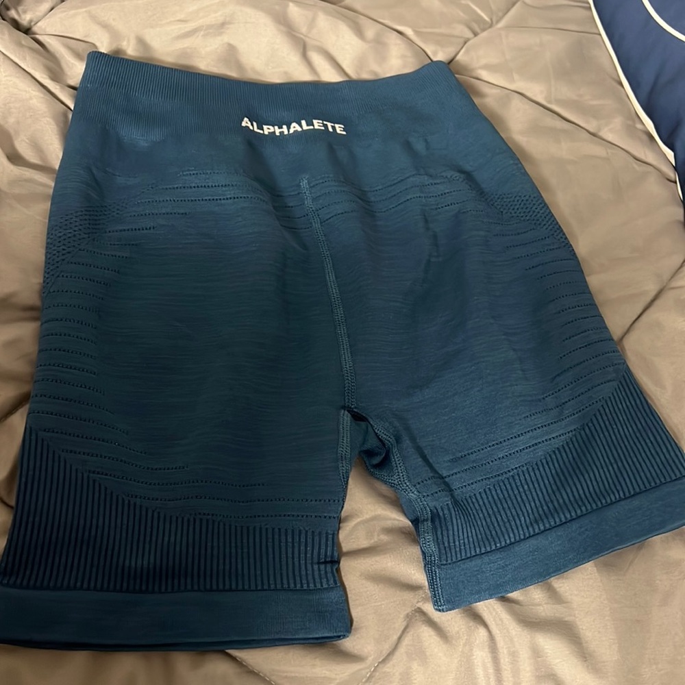 Blue alphalete shorts ozone
